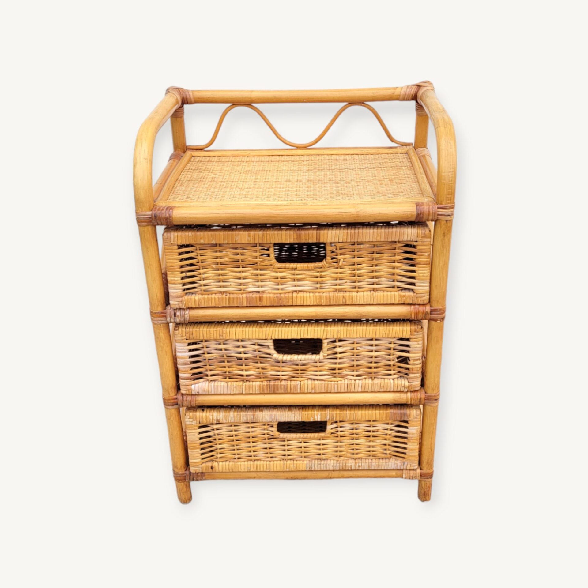 Meuble De Rangement En Rotin T Chiffonnier Coucou Retro