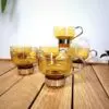Set tasses ambrées 1970 – Image 4