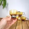 Set tasses ambrées 1970 – Image 5