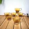 Set tasses ambrées 1970 – Image 2