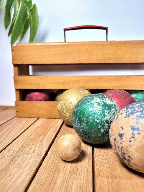 Jeux ancien pétanque bois