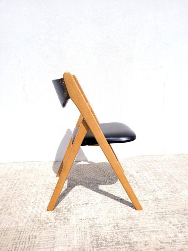 Chaise scandinave pliante compas 1960s