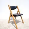 Chaise scandinave pliante compas 1960s