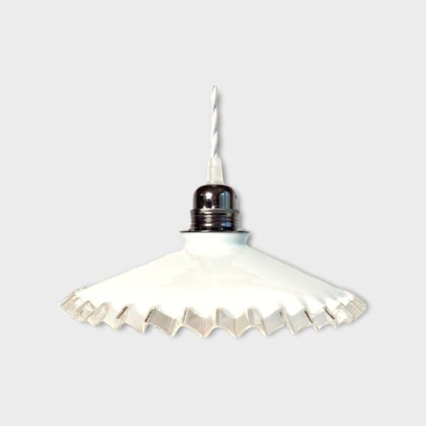 Lampe suspension opaline blanche