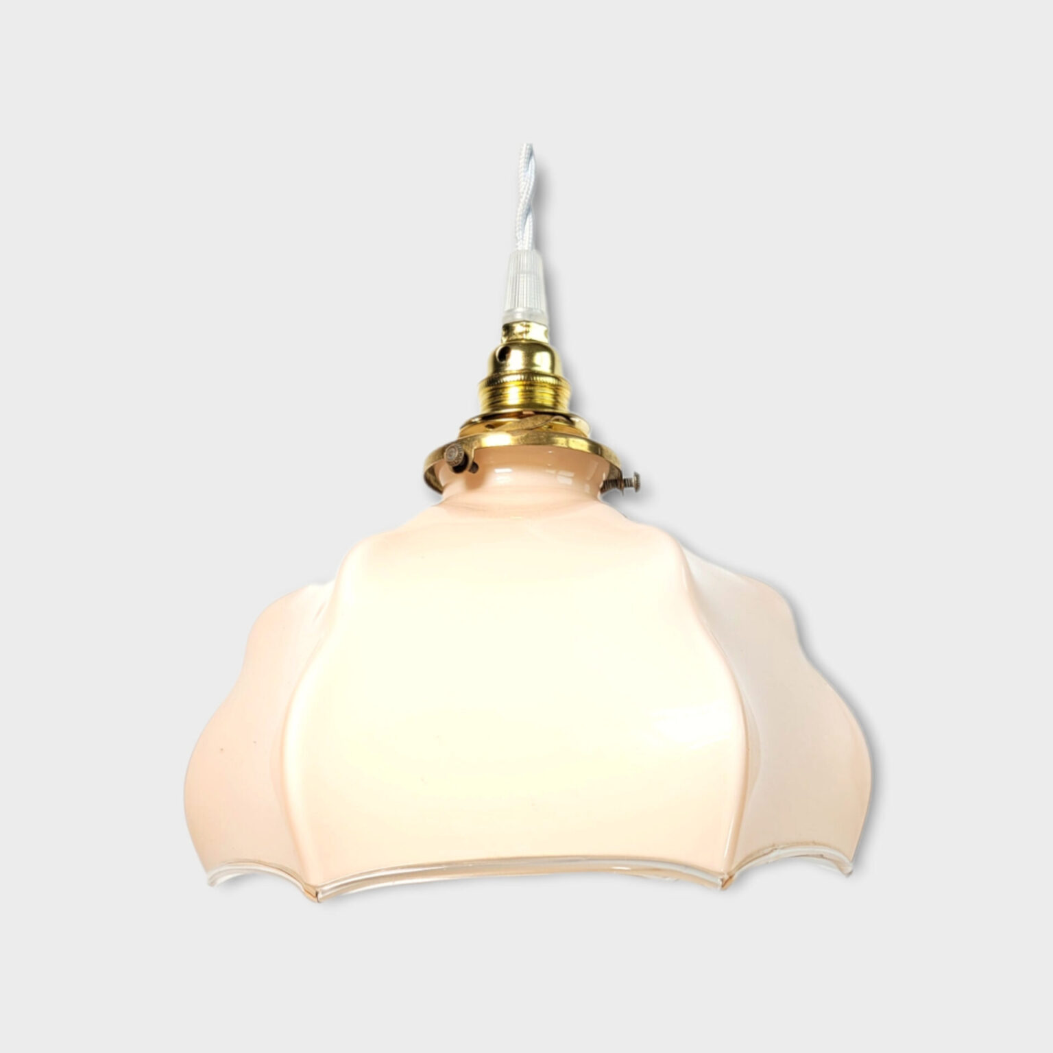 Suspension Globe En Verre Avec Pampilles En Cristal, Lampe Suspendue Au