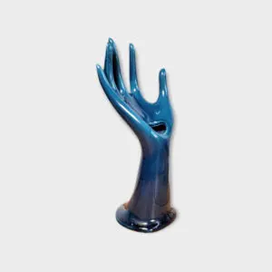 Main soliflore bleue vintage JMR