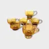 Set tasses ambrées 1970