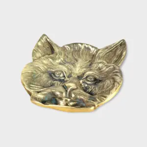 Vide poches chat laiton