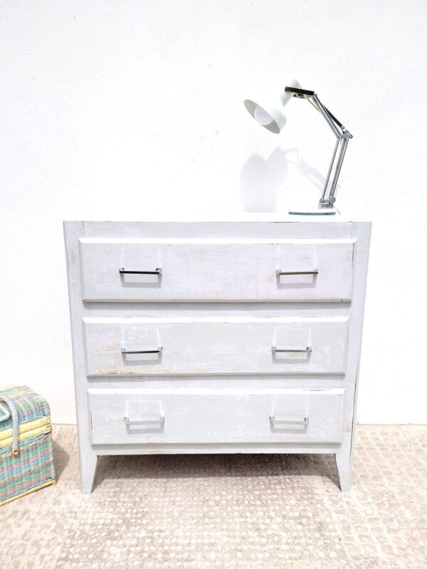 Commode vintage shabby bleue 08