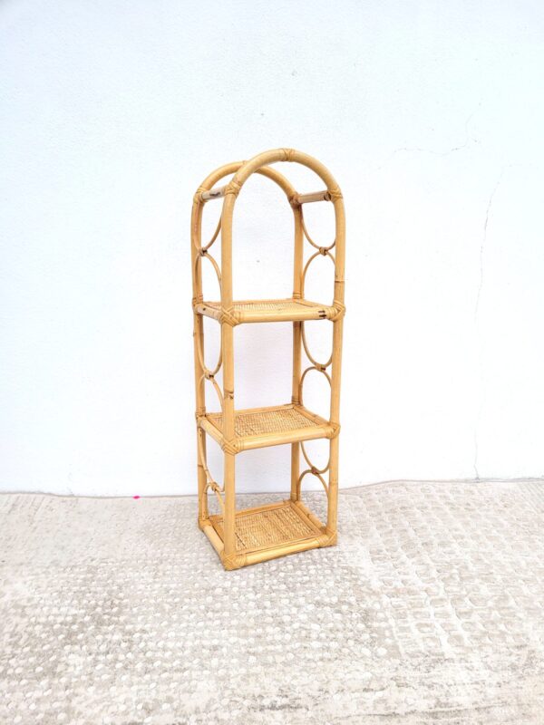 Petite etagere colonne rotin 05