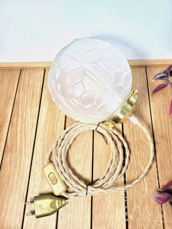 Lampe baladeuse globe art deco laiton 02