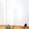 Soliflore ancien verre etain 04
