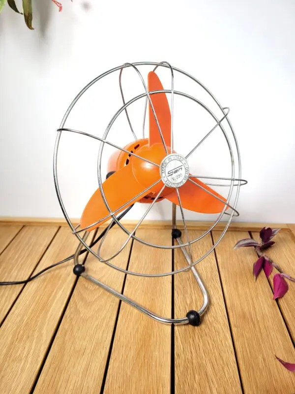 Ventilateur vintage orange 1970 06