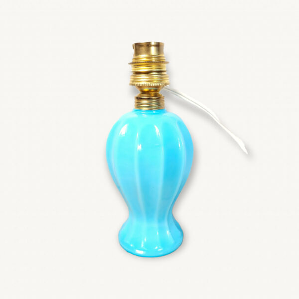 Petit pied de lampe ancien opaline 01