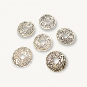 Sous verres vintage metal 25 cent 01