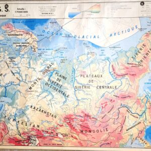 Ancienne carte geographique decole U R S S 06