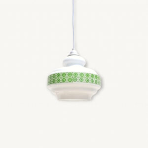 Lampe suspension plafonnier opaline 1970 01