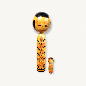 Paire poupees Kokeshi Japonaises vintage 01