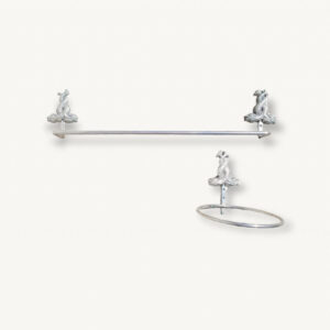 Set porte serviettes mural ancien simple 01