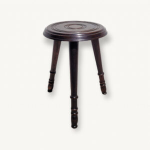 Tabouret ancien tripode bois tourne 01