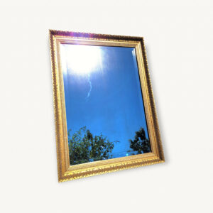 Grand miroir biseaute bois dore 80x60cm 01
