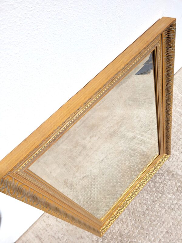 Grand miroir biseaute bois dore 80x60cm 05