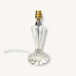 Pied de lampe verre vintage complet 01