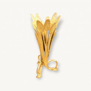 Porte bouquet epis laiton dore 01
