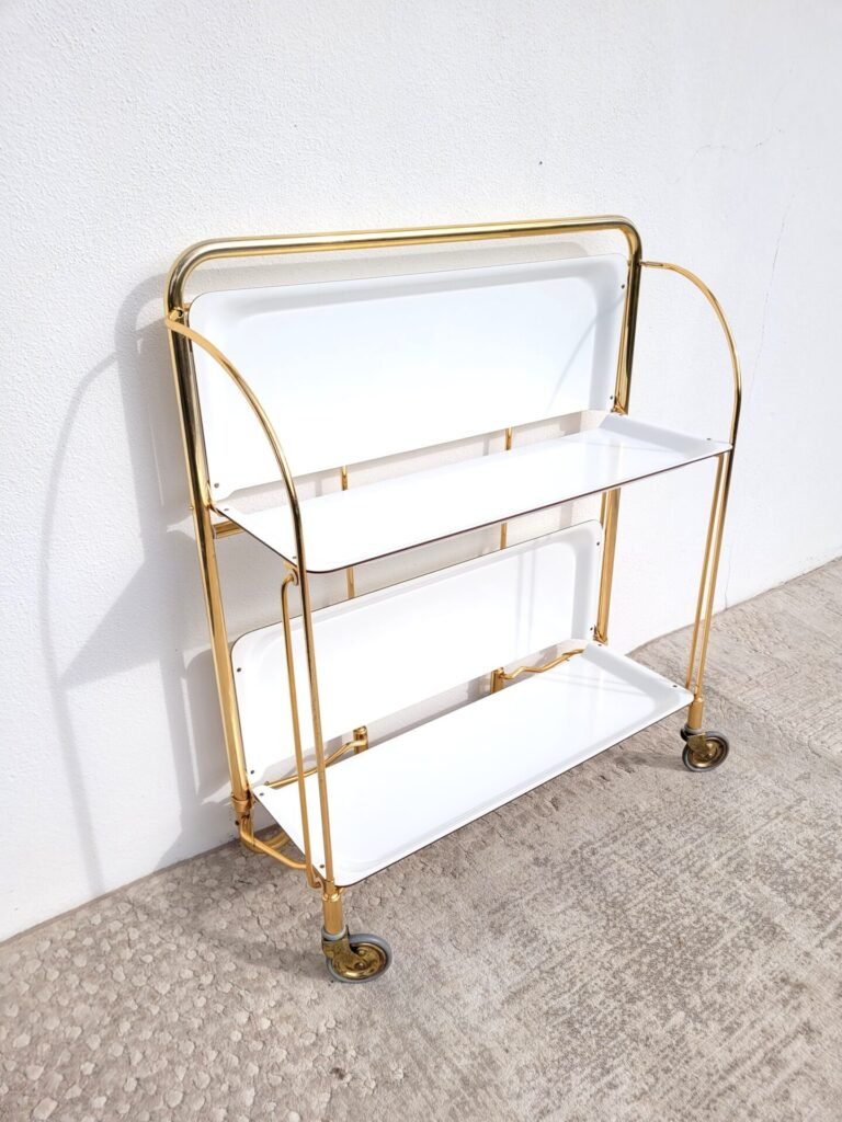 Chariot de cuisine SHAFTER Métal Marbre blanc