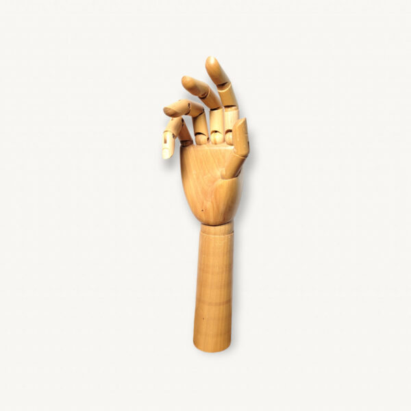 Mannequin presentoir main deco articulee en bois 35cm 01