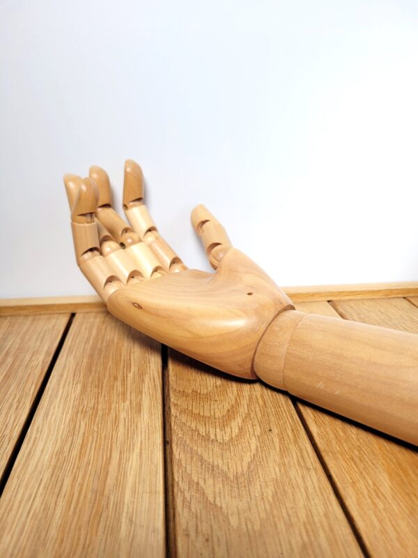 Mannequin presentoir main deco articulee en bois 35cm 03