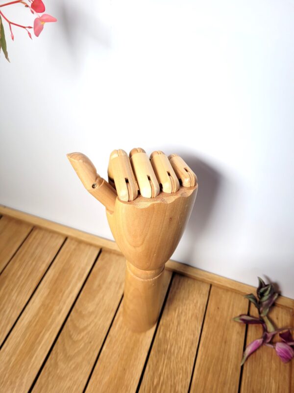 Mannequin presentoir main deco articulee en bois 35cm 04