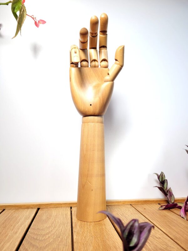 Mannequin presentoir main deco articulee en bois 35cm 05