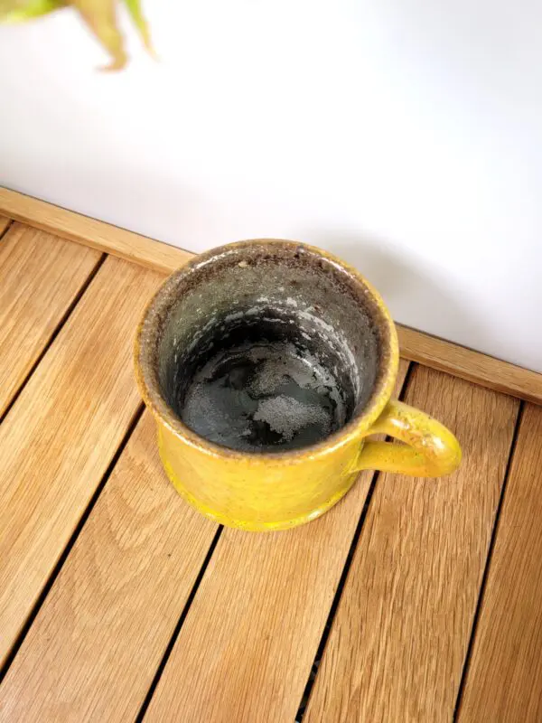 Tasse mug ocre ceramique artisanal 03