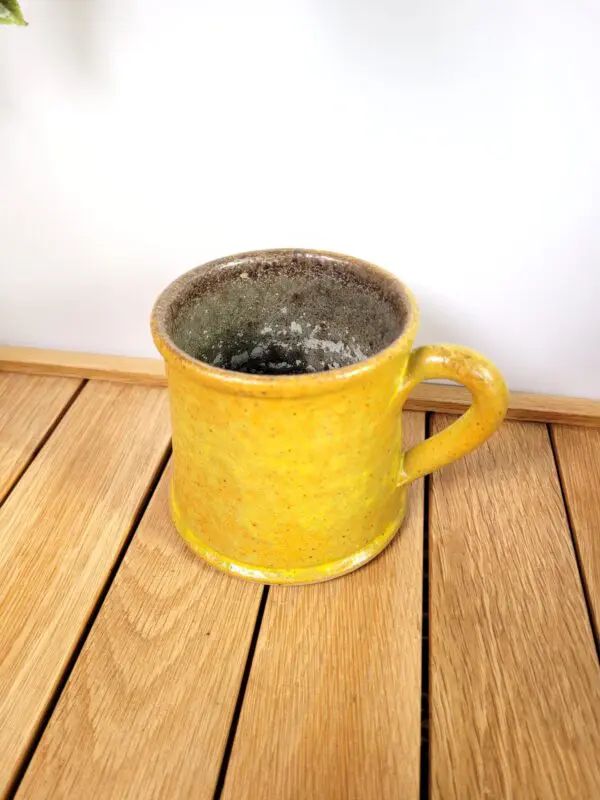 Tasse mug ocre ceramique artisanal 04
