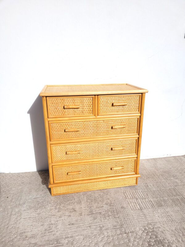 Meuble commode rotin 5t 07