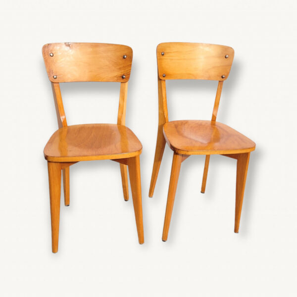 Paire chaises vintages bois 01