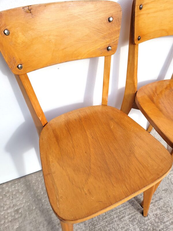 Paire chaises vintages bois 05