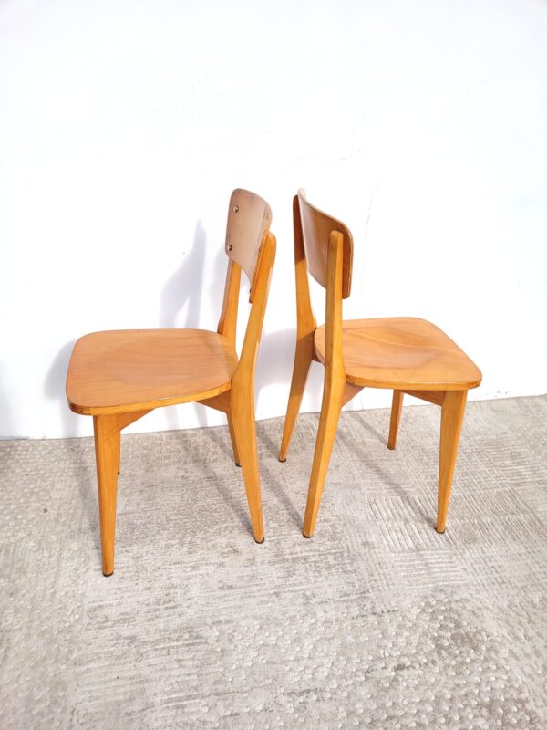 Paire chaises vintages bois 06