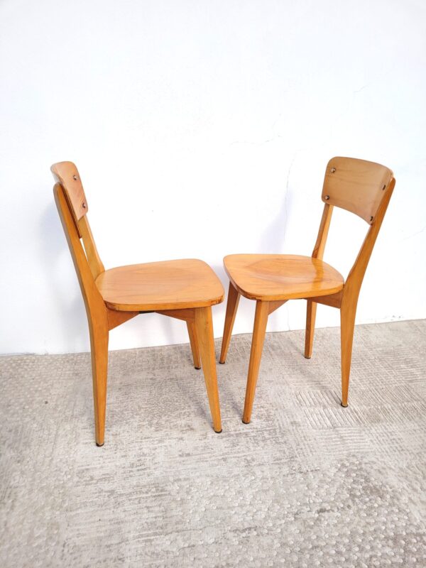 Paire chaises vintages bois 08