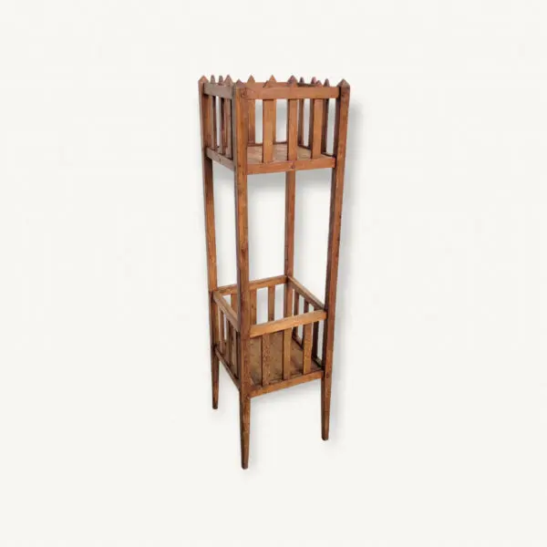 Porte plantes colonne chene sellette 01