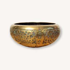 Bol cache pot laiton dore 01