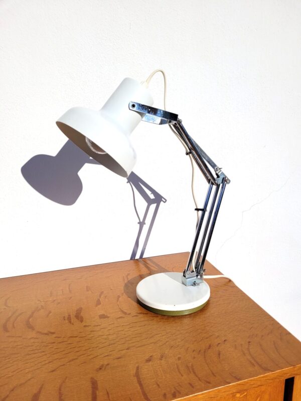 Lampe blanche articulee Aluminor 1970 07