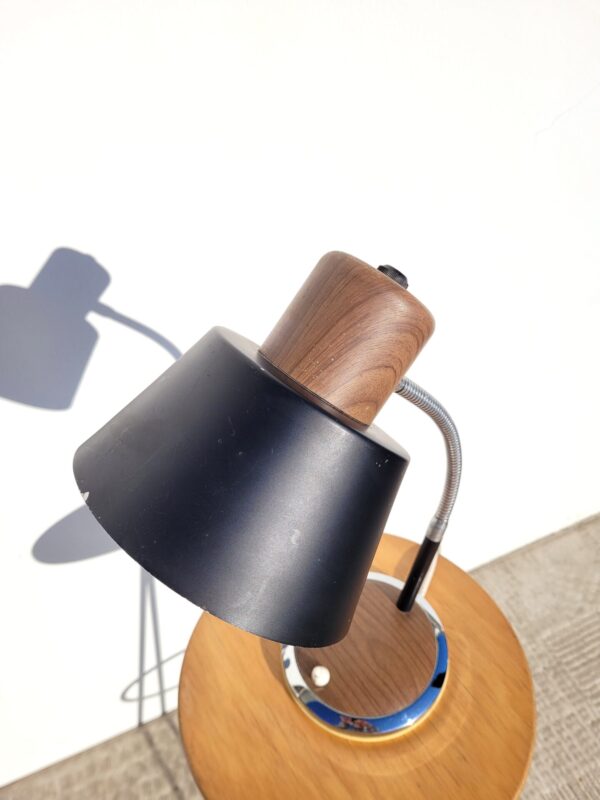 Lampe flexible bois chrome 1970 05