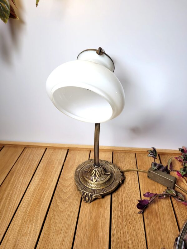 Lampe vintage bronze col de cygne 06