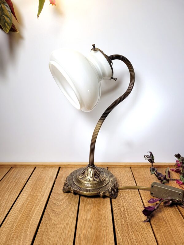 Lampe vintage bronze col de cygne 07