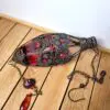 Photophore lanterne a suspendre Maroc rouge 02