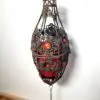 Photophore lanterne a suspendre Maroc rouge 05