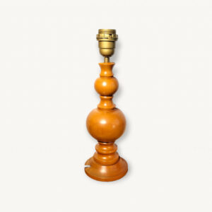 Pied de lampe bois tourne balustre 01