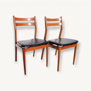 2 Chaises scandinaves vintages bois 01